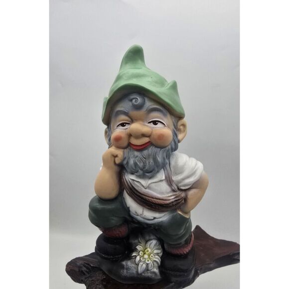 Vintage Garden Gnome Mountaineer Hiker Dwarf 11" Rubber Figure Made West Germany - Picture 11 of 11